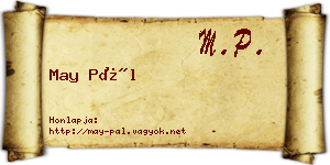 May Pál névjegykártya