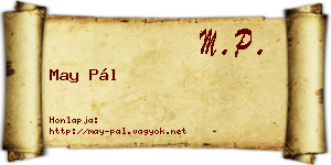 May Pál névjegykártya